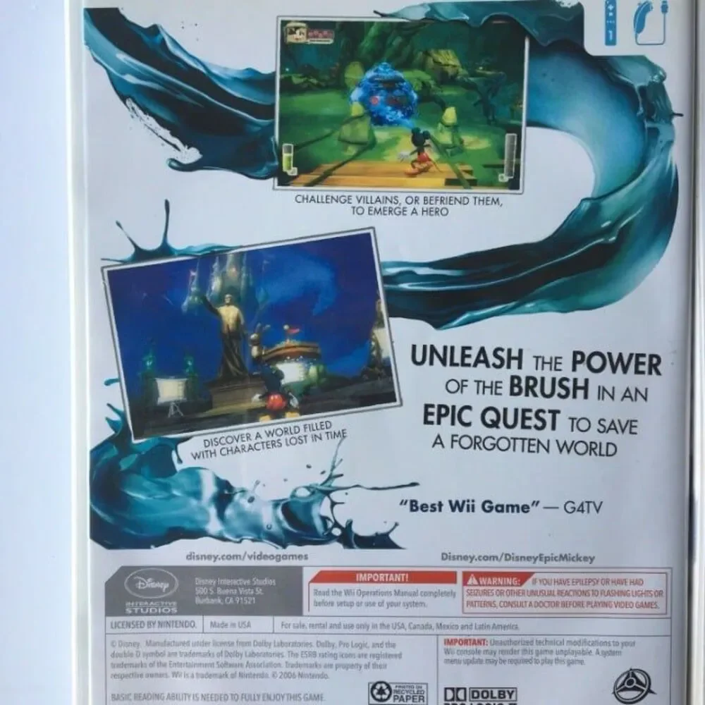 Disney Epic Mickey Game Guide and Game for Wii
